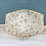 再販❗️モヘア堂のマスク✨クリスマスベルと雪の結晶柄❄️立体布マスク