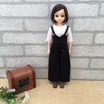 リカちゃん 2点セット　黒サロペット　レースの5部丈トップス　服　22cmドール