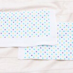 雑巾　青系ドット柄2枚組
