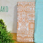抱っこ紐よだれパッド(こじゃれた花&ミントグリーンにドット柄)リバーシブル
