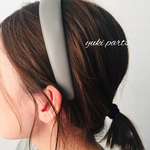 PUレザーカチューシャ ヘアアクセサリー 【グレー】幅約30mm#351