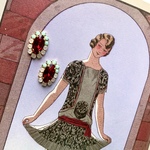brilliant  scarlet pierce / earring
