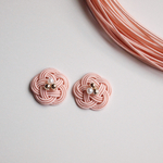 梅あそび[ベビーピンク]ピアス/イヤリング/樹脂ピアス/ノンホールピアス