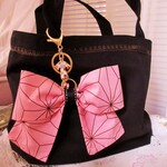 🎀限定品🎀麻の葉柄のリボンバッグ・着物バッグチャーム付き