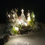 クリスマス*光るサンタワールド*ｳｯﾄﾞﾎﾞｯｸｽ
