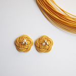 梅あそび[イエロー]ピアス/イヤリング/樹脂ピアス/ノンホールピアス