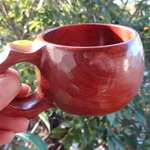 　★　j18530830さん受注作品　花梨のコーヒーカップ　一木彫り