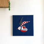 ファブリックパネル 鳥の手紙 30×30