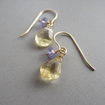【再販】Citrine × Tanzanite pierce.