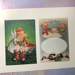 クリスマス柄　厚手メッセージカード　両面印刷♪ 5枚セット