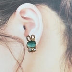 うさぎピアス【グリーン】