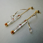 tsuraraピアス(orange)(gold)