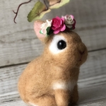 ☆うさちゃんず🐰ネザーランドドワーフ　オレンジ　手のひらサイズ　ミニチュア　羊毛フェルト