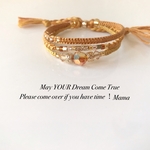 大人Dressy〜マスタードグラデーションミサンガブレスレット
