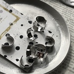 (809) 半円　スペーサー　10個　シルバーカラー