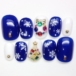 RUNA♪ベリショネイビー先取りクリスマスネイルチップ♪