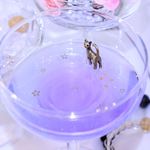 にゃんこちゃん星空の旅★ミッドナイトパープル★丸グラスタイプ★アクセサリートレー