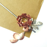 【オーダー品】ピンクと銀の芍薬のかんざし