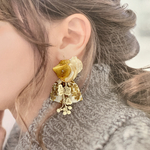 華やかリボンタッセル＊大人可愛い秋ピアス