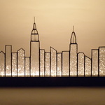 ステンドグラス　マンハッタン　ライトアップパネル A