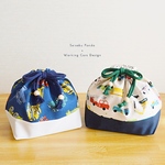 .・. みんなの働く車 design.・. お弁当袋巾着 #男の子 #入園入学 