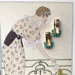 champagne gold pierce / earring