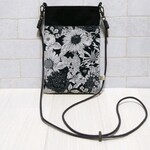 ◆再販◆ リバティ スイム・ダンクレア ブラック タナローン×帆布 スマホ ポシェット サコッシュ  