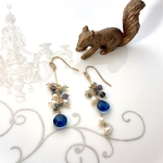 ロンドンブルーカラートパーズ＆アイオライト ピアス or イヤリング