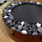 【北欧サークルブラック】トランポリンカバー キルティング生地 ハンドメイド