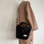 【受注製作】２ｗａｙお散歩ショルダートート（帆布●黒）　