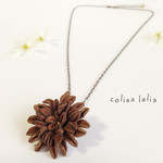 *leather withered flower* 2way本革ネックレス