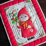 ルミちゃんのクリスマス　キルト　レッド