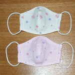【女の子】うさぎ柄立体マスク 《2枚組》