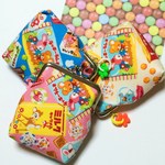 駄菓子パッケージ☆縦長がま口ポーチ85㎜