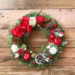 R様ご注文のお品♡クリスマスリース*赤いりんごと木の実