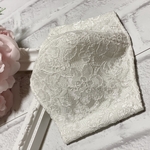 再販11回目♡新作♡洗えるマスク インナーマスク 立体 花柄 レース 白×白 オーダーメイド 秋冬用 マスク 小池百合子  小池都知事風  おしゃれマスク