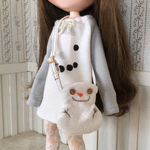 blythe 雪だるまポシェット(ゴールド)