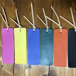 leather bookmark しおり　カラフル
