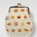 パン柄がま口財布