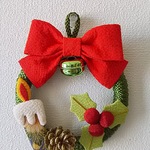ちりめん細工    和ティストの クリスマス   リース
