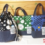 K様オーダー品：ボタン柄の通学3点セット