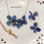 紫陽花 3連ネックレス