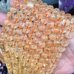 虹入り 天然 シトリンクォーツ 9mm  連売り ブレスレット2本分  