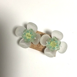 クリアビーズお花イヤリング