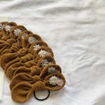 刺繍リボンヘアゴム〜コーデュロイ〜