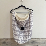 ＊抱っこ紐防寒ケープ＊グレー×ホワイト12月中旬〜順次発送