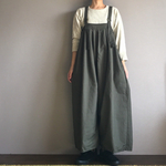 ■ツイル■ハカマサロペット■カーキ