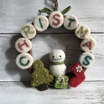 ゆきだるまのクリスマスリース
