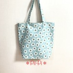 北欧アネモネ花柄＊トートバッグ（マチ10㎝、持ち手47㎝、内ポケット付）