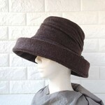 つば広 シャーリング 　✤ウール✤　レディース 帽子